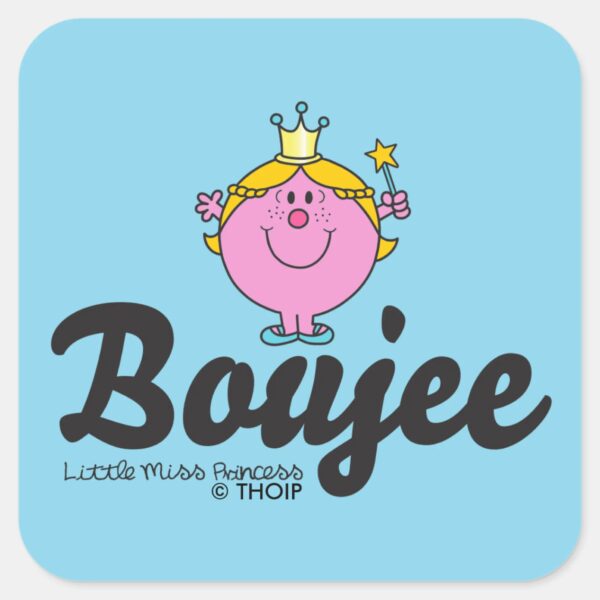 Little_Miss_Princess_Boujee_Square_Sticker_1 Little Miss Princess Boujee Square Sticker