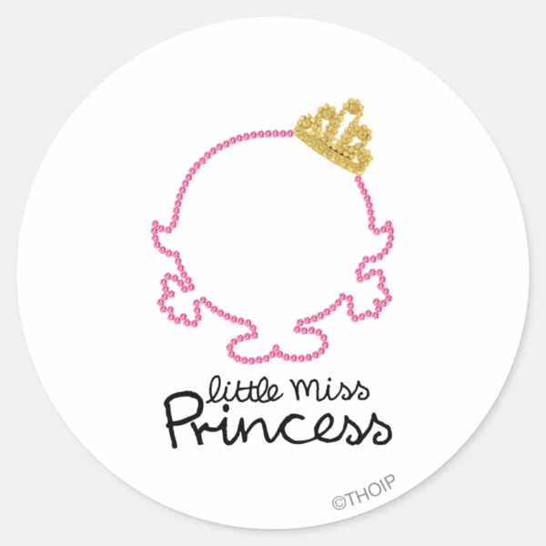 Little_Miss_Princess___Blank_Face_Classic_Round_Sticker_1 Little Miss Princess Blank Face Classic Round Sticker