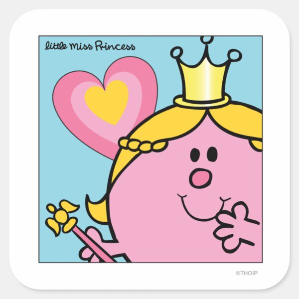 Little_Miss_Princess___Extreme_Closeup_Square_Sticker_1 Little Miss Princess Extreme Closeup Square Sticker