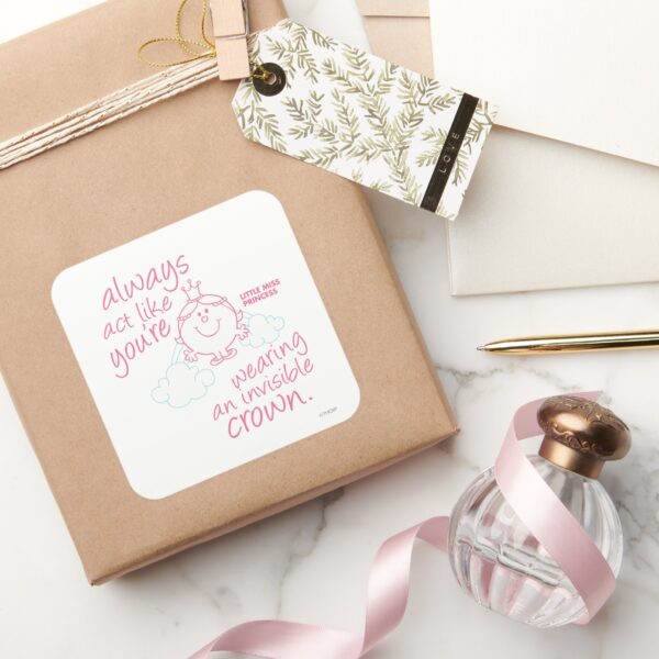 Little_Miss_Princess___Invisible_Crown_Square_Sticker_5 Little Miss Princess Invisible Crown Square Sticker