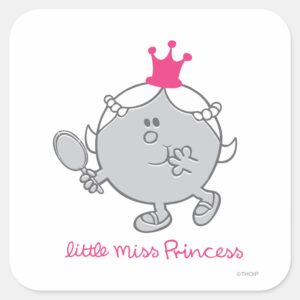 Little Miss Princess Mirror Mirror Square Sticker