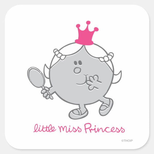 Little_Miss_Princess___Mirror_Mirror_Square_Sticker_1 Little Miss Princess Mirror Mirror Square Sticker