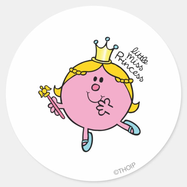 Little_Miss_Princess___Royal_Scepter_Classic_Round_Sticker_1 Little Miss Princess Royal Scepter Classic Round Sticker
