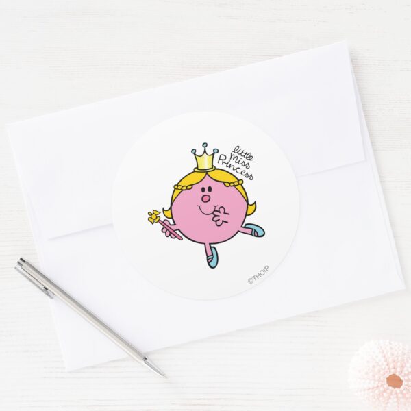 Little_Miss_Princess___Royal_Scepter_Classic_Round_Sticker_3 Little Miss Princess Royal Scepter Classic Round Sticker