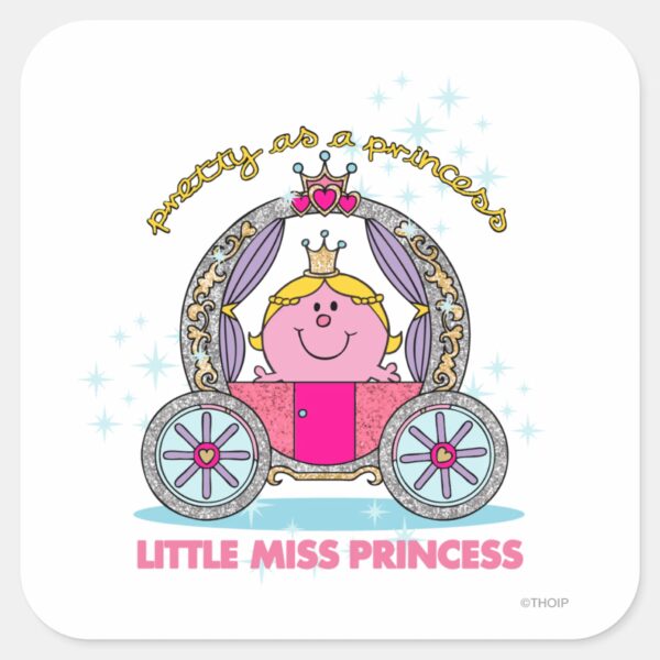 Little_Miss_Princess___Sparkling_Carriage_Square_Sticker_1 Little Miss Princess Sparkling Carriage Square Sticker