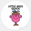 Little_Miss_Quick___Black_Lettering_Classic_Round_Sticker_1 Little Miss Quick Black Lettering Classic Round Sticker