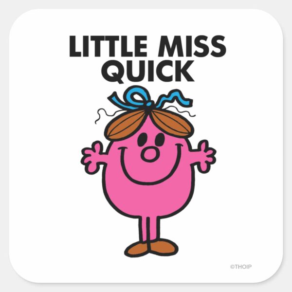 Little_Miss_Quick___Black_Lettering_Square_Sticker_1 Little Miss Quick Black Lettering Square Sticker