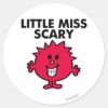 Little_Miss_Scary___Black_Lettering_Classic_Round_Sticker_1 Little Miss Scary Black Lettering Classic Round Sticker