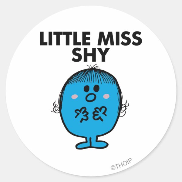 Little_Miss_Shy___Black_Lettering_Classic_Round_Sticker_1 Little Miss Shy Black Lettering Classic Round Sticker