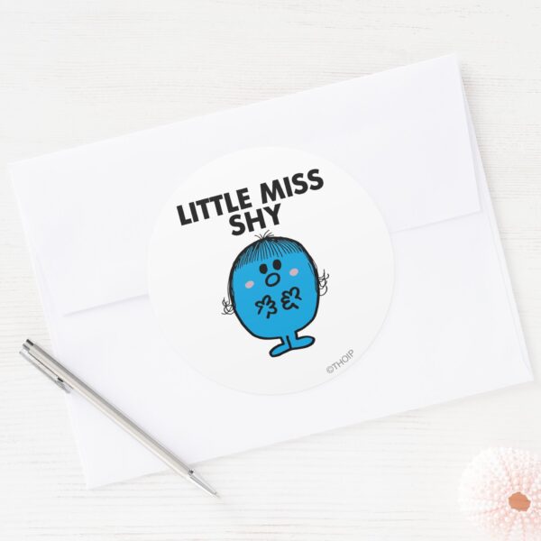 Little_Miss_Shy___Black_Lettering_Classic_Round_Sticker_3 Little Miss Shy Black Lettering Classic Round Sticker