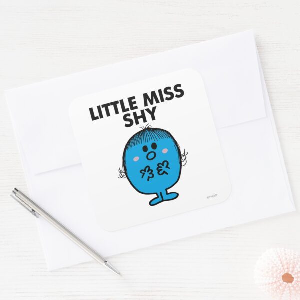 Little_Miss_Shy___Black_Lettering_Square_Sticker_3 Little Miss Shy Black Lettering Square Sticker