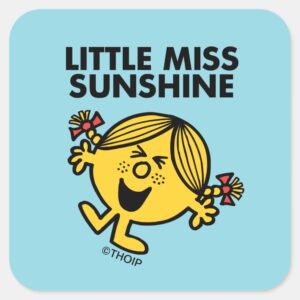 Little Miss Sunshine Square Sticker