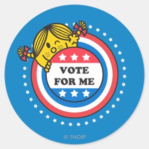 Little Miss Sunshine Vote For Me Classic Round Sticker