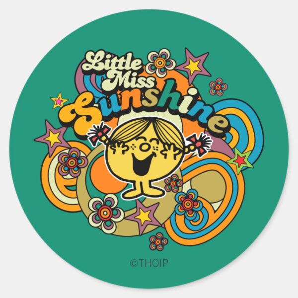 Little_Miss_Sunshine___Floral_Delight_Classic_Round_Sticker_1 Little Miss Sunshine Floral Delight Classic Round Sticker