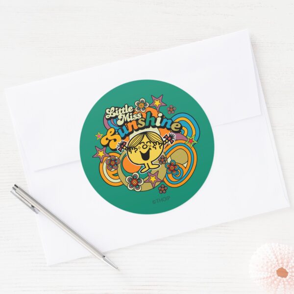 Little_Miss_Sunshine___Floral_Delight_Classic_Round_Sticker_3 Little Miss Sunshine Floral Delight Classic Round Sticker