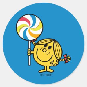Little Miss Sunshine Giant Lollipop Classic Round Sticker