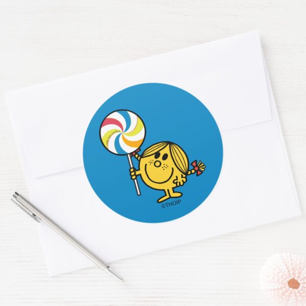 Little_Miss_Sunshine___Giant_Lollipop_Classic_Round_Sticker_3 Little Miss Sunshine Giant Lollipop Classic Round Sticker