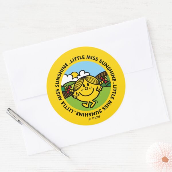 Little_Miss_Sunshine___Sunshine_Circle_Classic_Round_Sticker_3 Little Miss Sunshine Sunshine Circle Classic Round Sticker