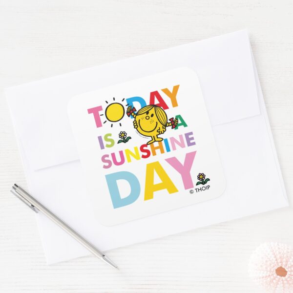 Little_Miss_Sunshine___Today_is_a_Sunshine_Day_Square_Sticker_3 Little Miss Sunshine Today Is A Sunshine Day Square Sticker
