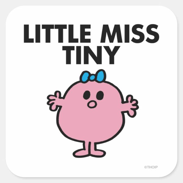 Little_Miss_Tiny___Black_Lettering_Square_Sticker_1 Little Miss Tiny Black Lettering Square Sticker