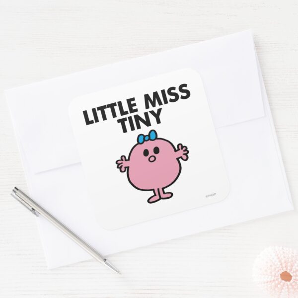 Little_Miss_Tiny___Black_Lettering_Square_Sticker_3 Little Miss Tiny Black Lettering Square Sticker