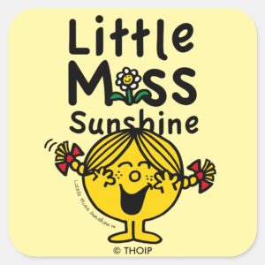 Little Miss Little Miss Sunshine Laughs Square Sticker