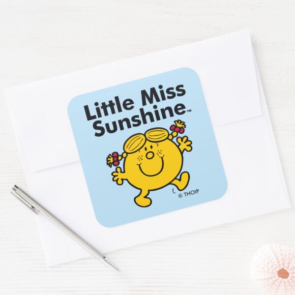 Little_Miss___Little_Miss_Sunshine_is_a_Ray_of_Sun_Square_Sticker_3 Little Miss Little Miss Sunshine Is A Ray Of Sun Square Sticker