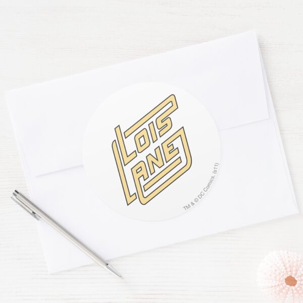 Lois_Lane_Logo_Classic_Round_Sticker_3 Lois Lane Logo Classic Round Sticker
