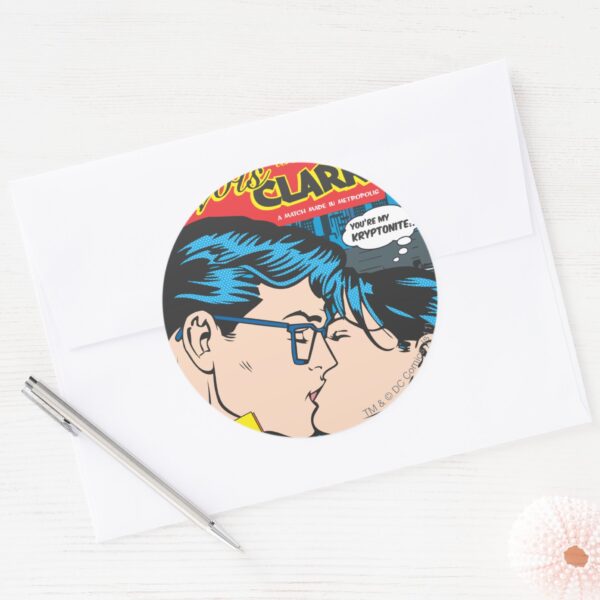 Lois_and_Clark_Comic_Classic_Round_Sticker_3 Lois And Clark Comic Classic Round Sticker