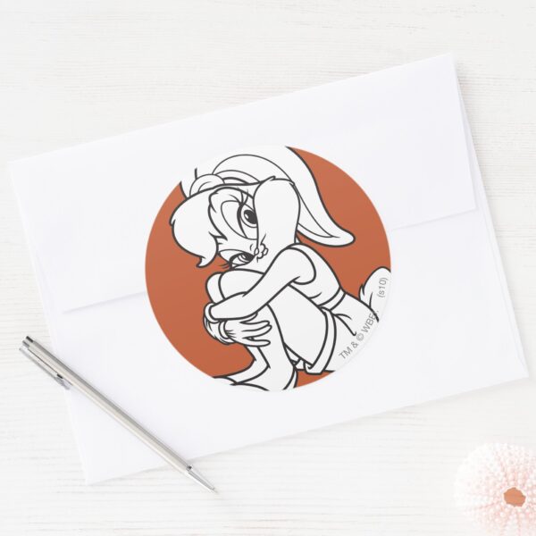 Lola_Bunny_Flirty_Classic_Round_Sticker_3 Lola Bunny Flirty Classic Round Sticker
