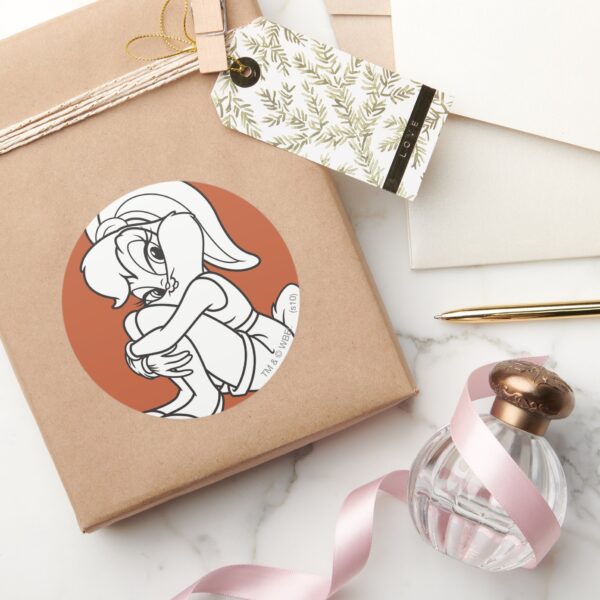Lola_Bunny_Flirty_Classic_Round_Sticker_5 Lola Bunny Flirty Classic Round Sticker