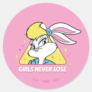 Lola Bunny Girls Never Lose Classic Round Sticker