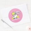 Lola_Bunny_Girls_Never_Lose_Classic_Round_Sticker_3 Lola Bunny Girls Never Lose Classic Round Sticker