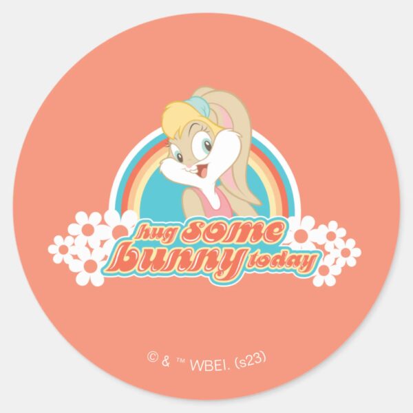 Lola_Bunny_Hug_Some_Bunny_Today_Classic_Round_Sticker_1 Lola Bunny Hug Some Bunny Today Classic Round Sticker