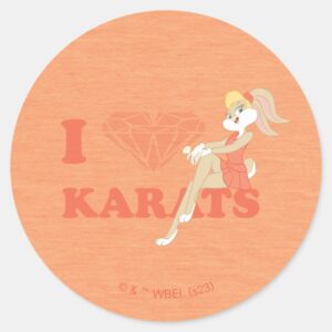 Lola Bunny I Heart Karats Classic Round Sticker