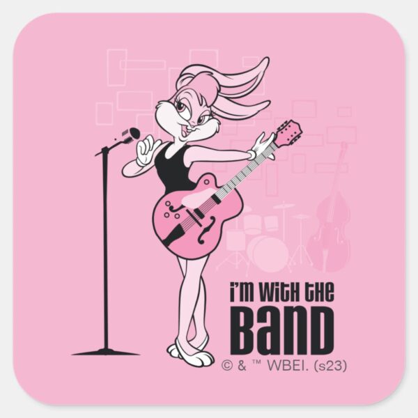 Lola_Bunny_I'm_With_The_Band_Square_Sticker_1 Lola Bunny Im With The Band Square Sticker