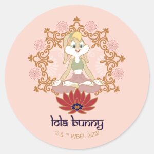 Lola Bunny Yoga Lotus Pose Classic Round Sticker