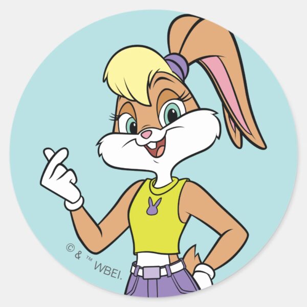 Lola_Finger_Heart_Classic_Round_Sticker_1 Lola Finger Heart Classic Round Sticker