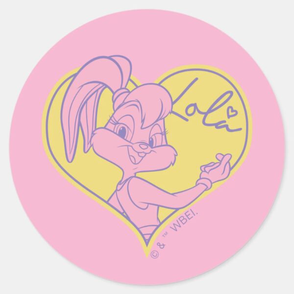 Lola_Heart_Signature_Classic_Round_Sticker_1 Lola Heart Signature Classic Round Sticker