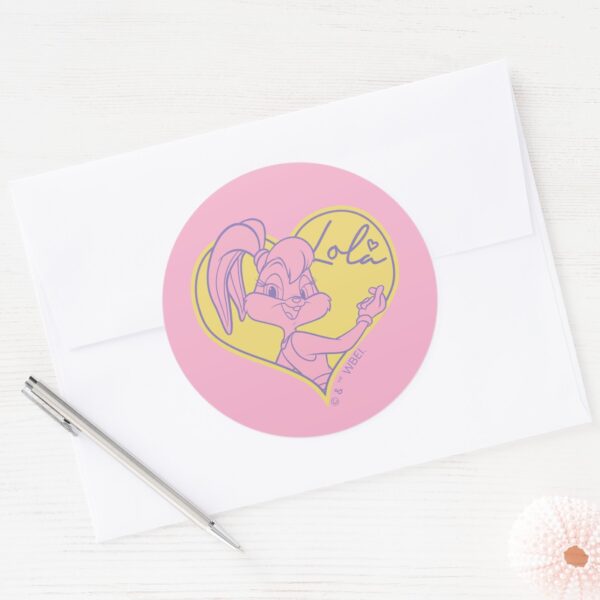 Lola_Heart_Signature_Classic_Round_Sticker_3 Lola Heart Signature Classic Round Sticker