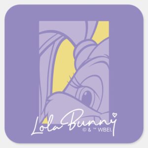 Lola Portrait Autograph Square Sticker