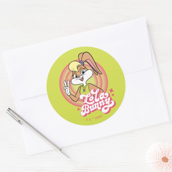 Lola_Retro_LOONEY_TUNES™_Rings_Classic_Round_Sticker_3 Lola Retro LOONEY TUNES™ Rings Classic Round Sticker