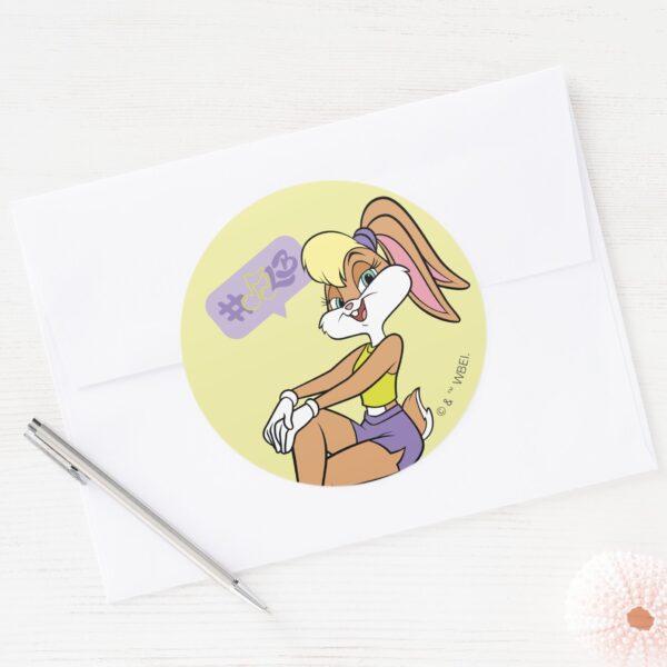 Lola_Sitting_Classic_Round_Sticker_3 Lola Sitting Classic Round Sticker