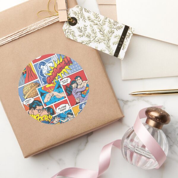 Love_Comic_Slides_-_Color_Classic_Round_Sticker_5 Love Comic Slides Color Classic Round Sticker