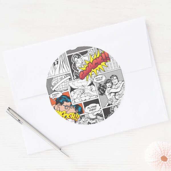 Love_Comic_Slides_Classic_Round_Sticker_3 Love Comic Slides Classic Round Sticker