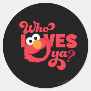 Love Elmo Classic Round Sticker