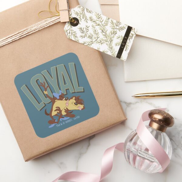 Loyal_Tasmanian_She-Devil_&_TAZ™_Square_Sticker_5 Loyal Tasmanian She Devil TAZ™ Square Sticker