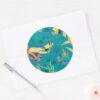 Luca Alberto Luca Swim With Fish Pattern Classic Round Sticker