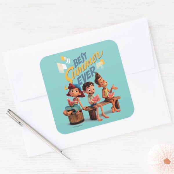Luca___Best_Summer_Ever_Square_Sticker_3 Luca Best Summer Ever Square Sticker
