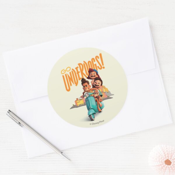 Luca___Go_Underdogs!_Classic_Round_Sticker_3 Luca Go Underdogs Classic Round Sticker